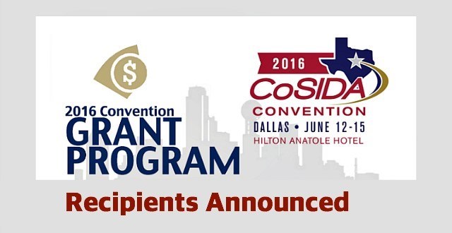 2016 CoSIDA Convention Grant Recipients Announced